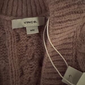 Vince V-neck cable knit wool sweater